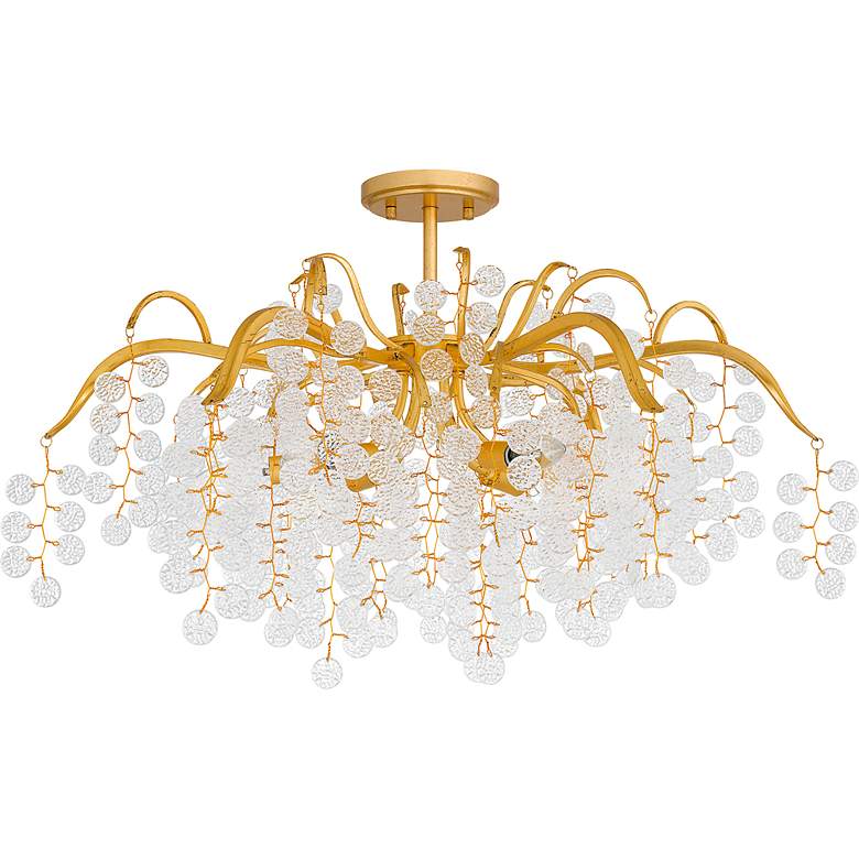 Image 3 Maple 6-Light Gold Leaf Semi-Flush Mount more views
