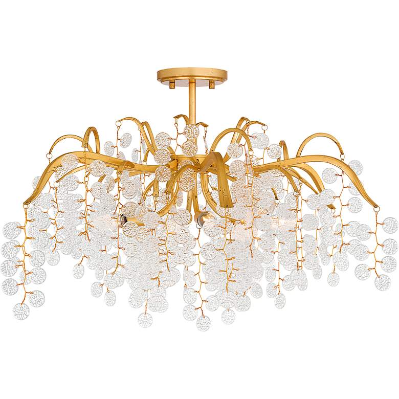 Image 4 Maple 6-Light Gold Leaf Semi-Flush Mount more views