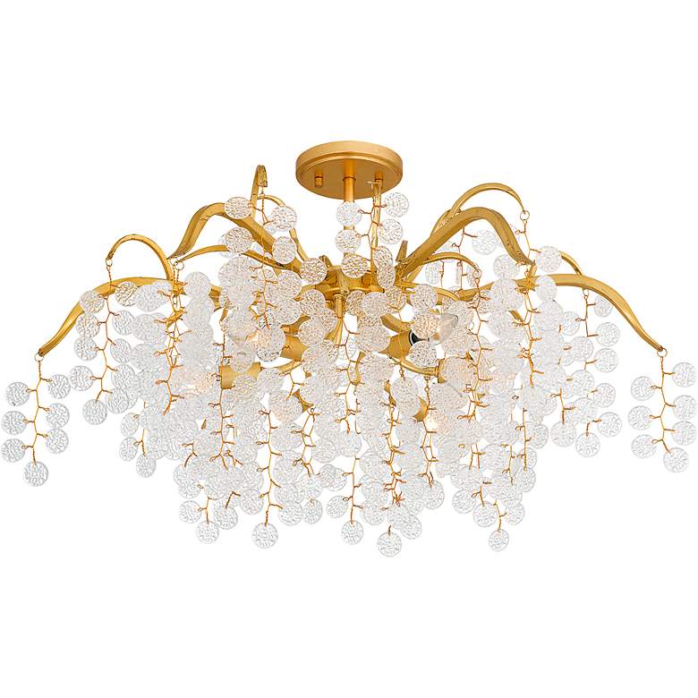 Image 5 Maple 6-Light Gold Leaf Semi-Flush Mount more views