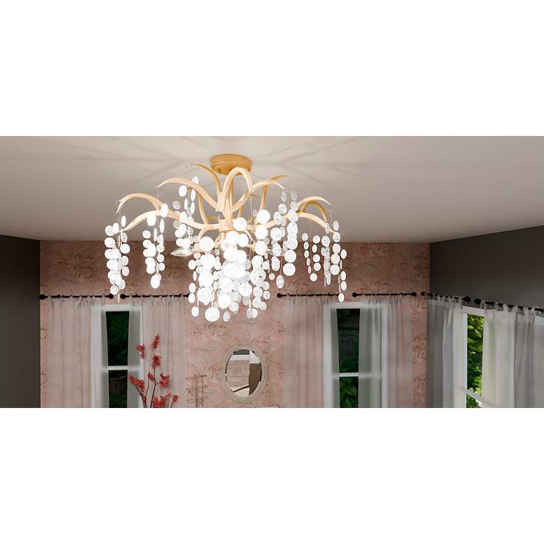 Image 7 Maple 6-Light Gold Leaf Semi-Flush Mount more views