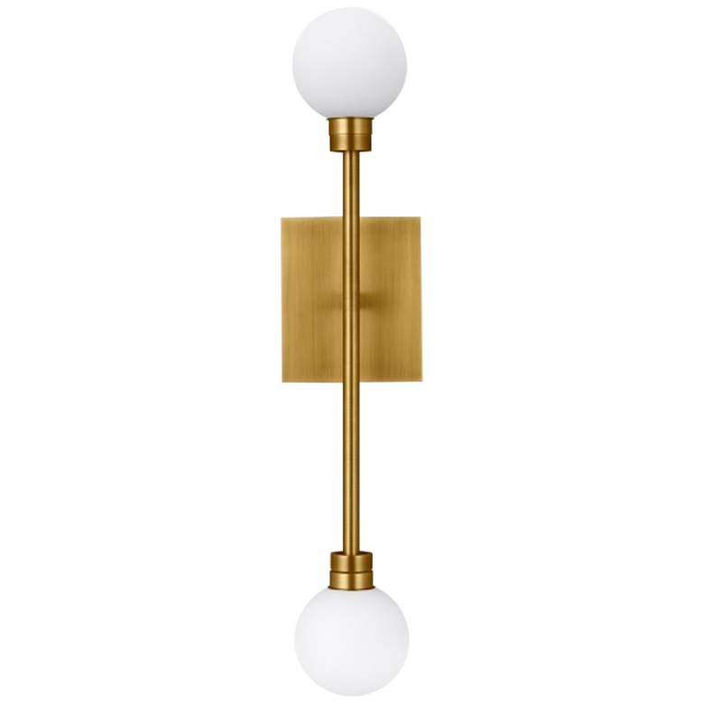 Image 2 Mara 20 1/4" High Aged Brass 2-Light LED Wall Sconce