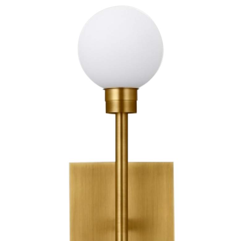 Image 3 Mara 20 1/4" High Aged Brass 2-Light LED Wall Sconce more views