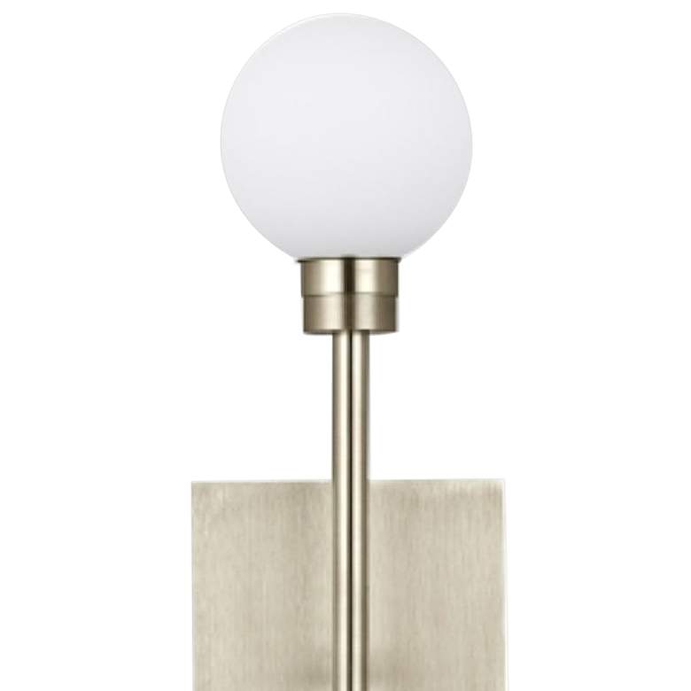 Image 2 Mara 20 1/4 inch High Satin Nickel 2-Light LED Wall Sconce more views