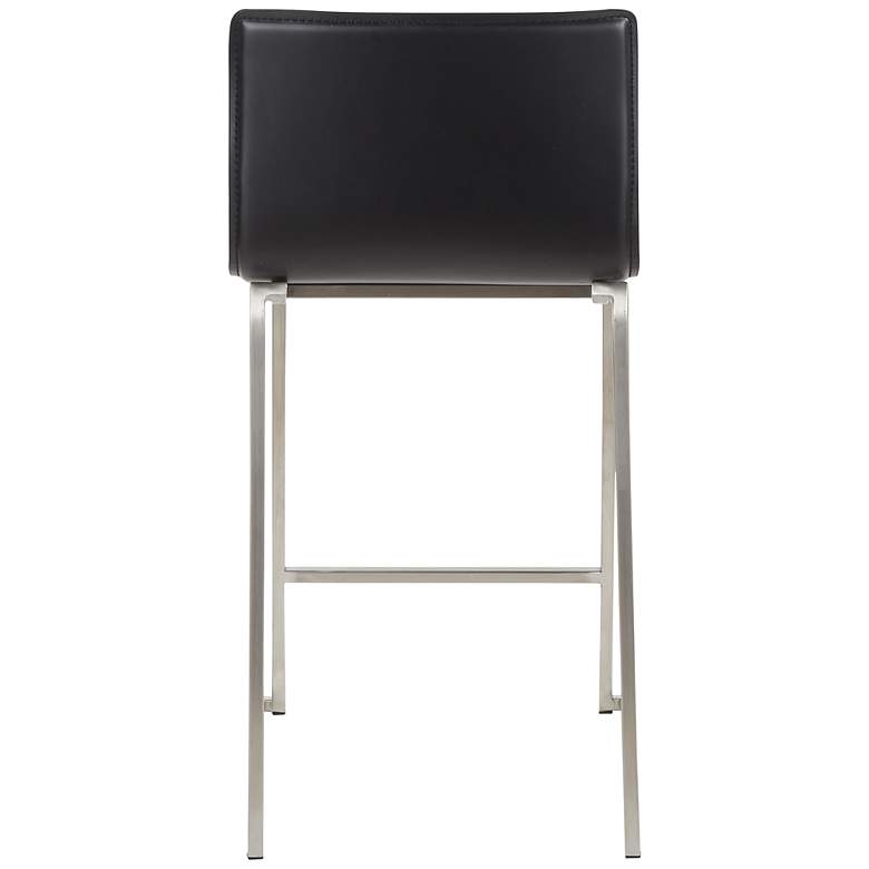 Mara 24 1/2&quot; Black and Steel Counter Stools Set of 2 more views