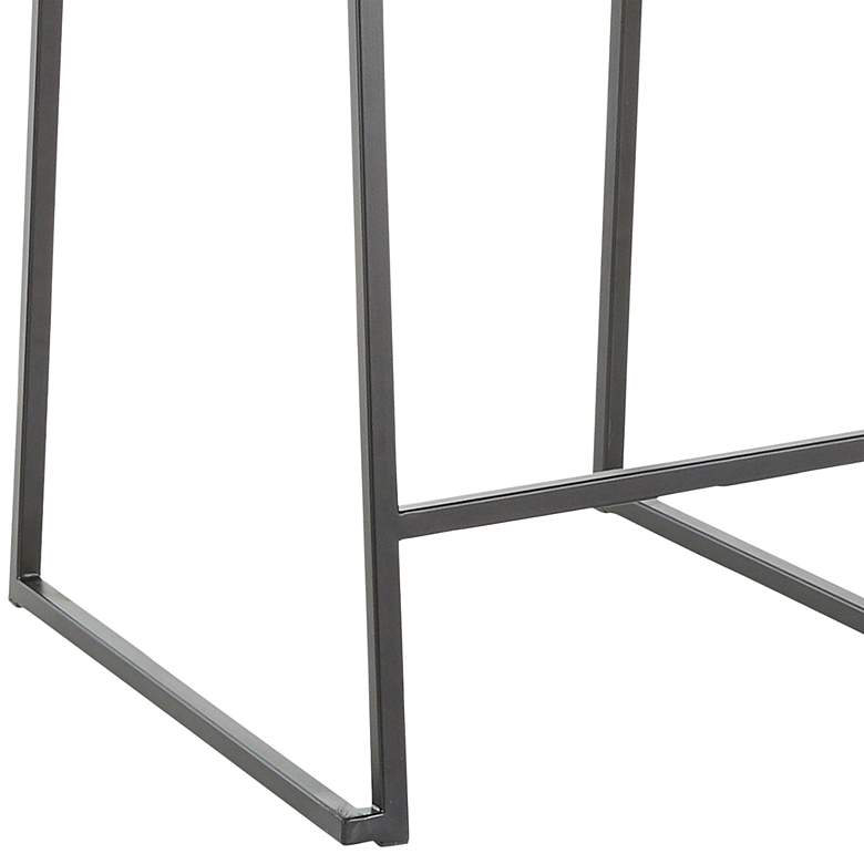 Image 4 Mara 24 1/2" Black Faux Leather Counter Stools Set of 2 more views