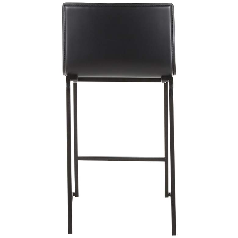 Image 6 Mara 24 1/2 inch Black Faux Leather Counter Stools Set of 2 more views