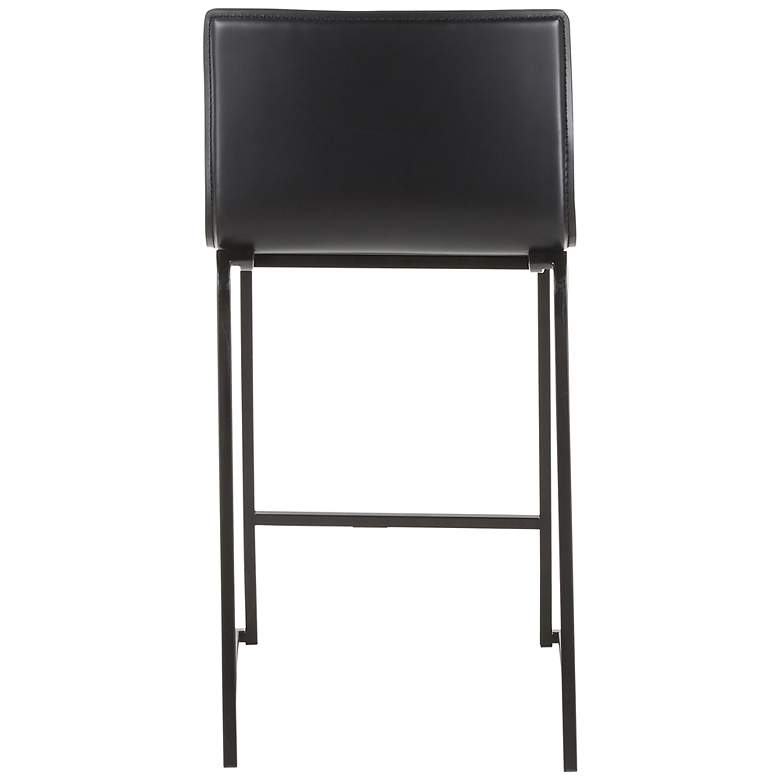 Image 6 Mara 24 1/2" Black Faux Leather Counter Stools Set of 2 more views