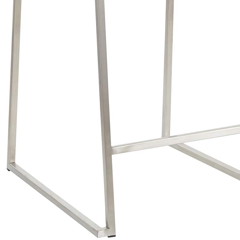 Image 5 Mara 24 1/2" White and Steel Counter Stools Set of 2 more views