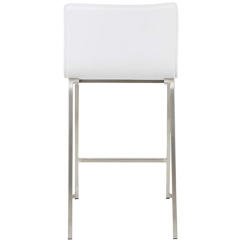 Image 7 Mara 24 1/2 inch White and Steel Counter Stools Set of 2 more views