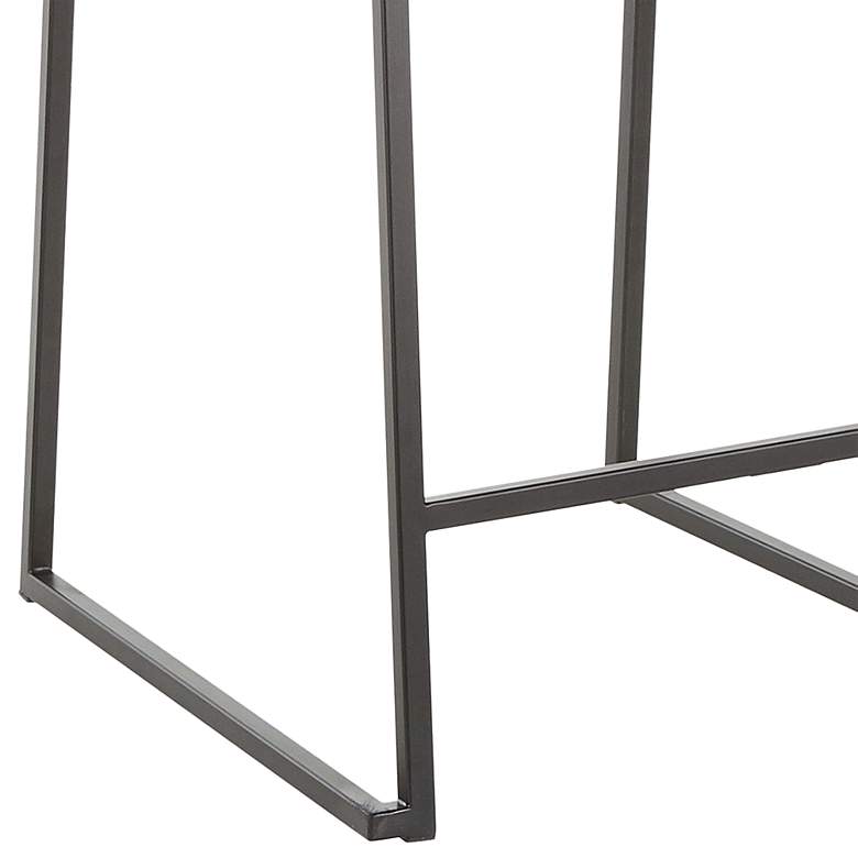 Image 4 Mara 24 1/2" White Faux Leather Counter Stools Set of 2 more views