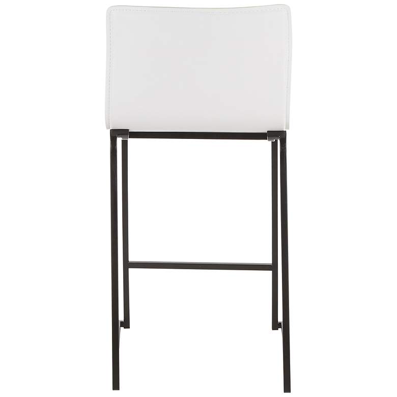Image 6 Mara 24 1/2" White Faux Leather Counter Stools Set of 2 more views
