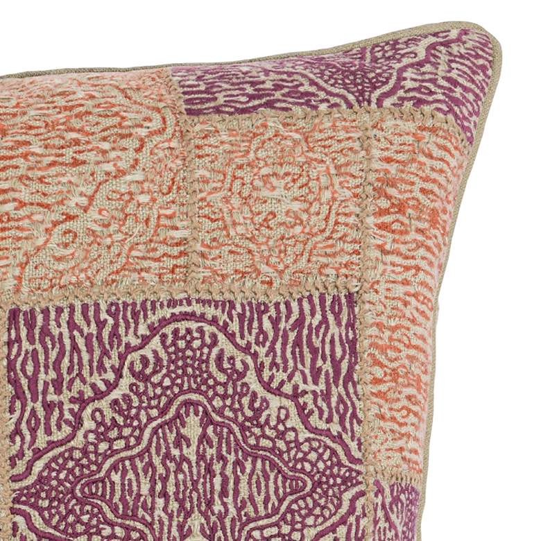 Mara Berry and Orange 22 inch Square Decorative Pillow more views