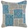 Mara Blue Mist and Arctic Blue 22" Square Decorative Pillow