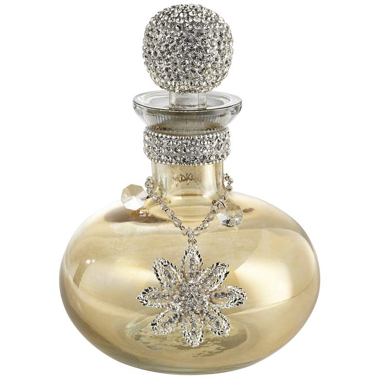 Image 1 Marabel Amber Perfume Bottle with Crystal Stopper
