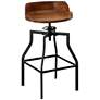 3_Marais Chestnut Wood Adjustable Swivel Bar Stool