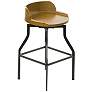 2_Marais Harvest Oak Wood Adjustable Swivel Bar Stool