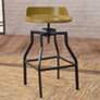 1_Marais Harvest Oak Wood Adjustable Swivel Bar Stool