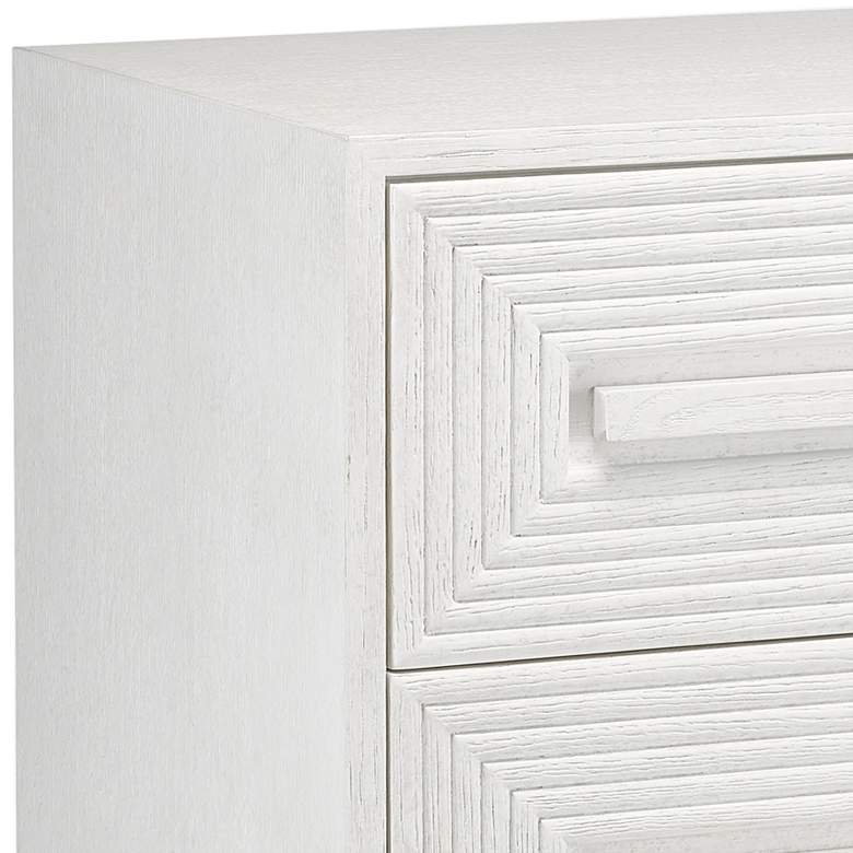 Image 2 Marambe 32" Wide Cerused White 3-Drawer Accent Chest more views
