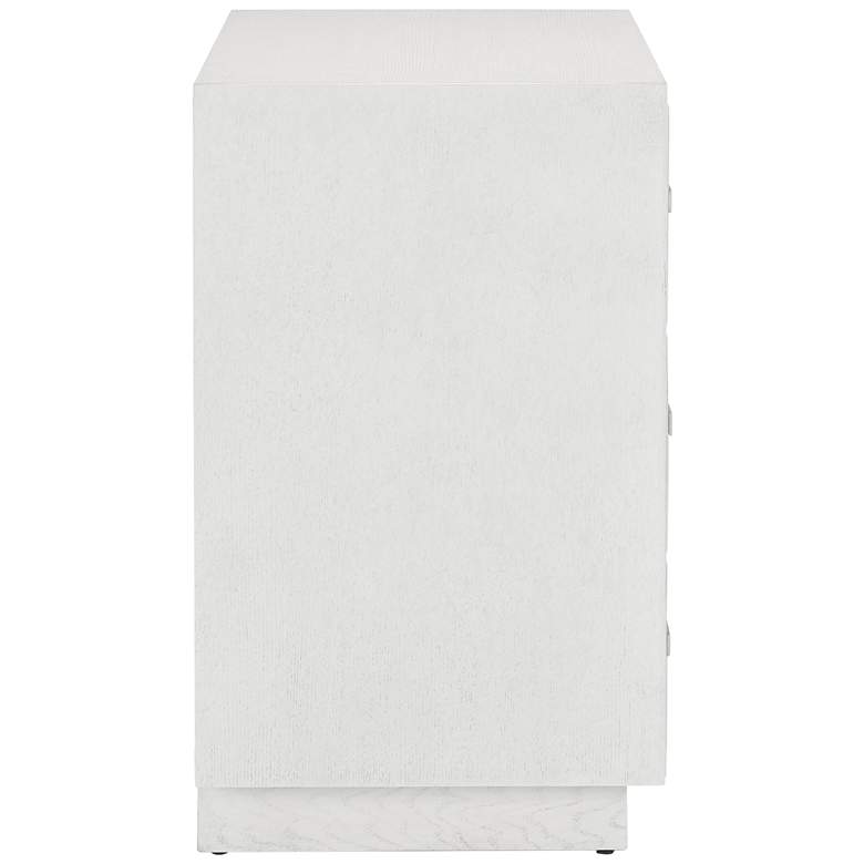 Image 5 Marambe 32" Wide Cerused White 3-Drawer Accent Chest more views