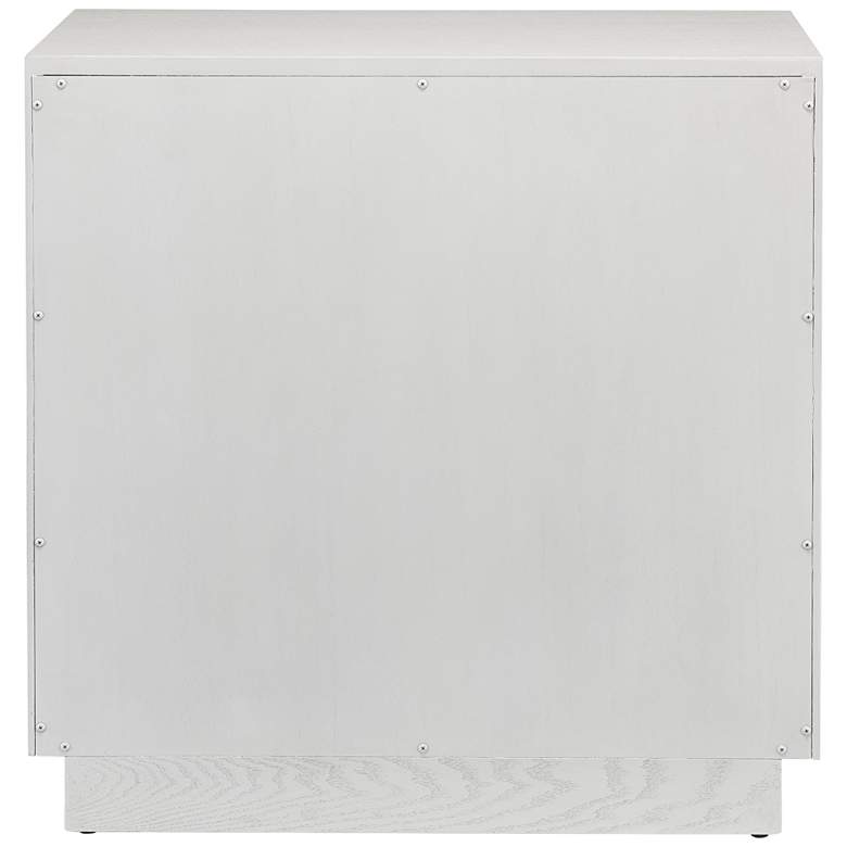 Image 6 Marambe 32" Wide Cerused White 3-Drawer Accent Chest more views