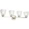 Marant 33 1/4" Wide Nickel Clear Glass 4-Light Bath Light