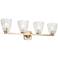 Marant 33 1/4"W Champagne and Clear Glass 4-Light Bath Light