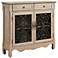 Maravilla 41" Wide Grillwork and Wood Console Cabinet