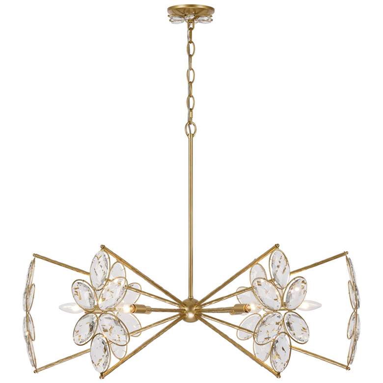 Image 1 Marbella 6-Light Chandelier in Gold Shimmer by Breegan Jane