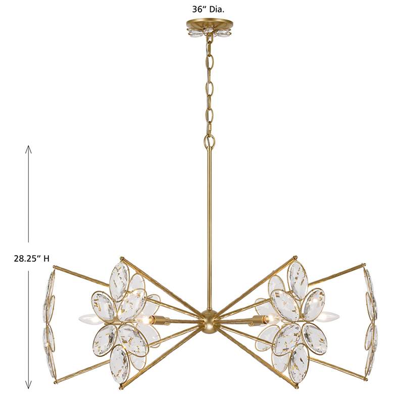 Image 7 Marbella 6-Light Chandelier in Gold Shimmer by Breegan Jane more views