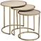 Marbella Antique Brushed Brass 3-Piece Nesting Table Set
