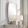 4_Marbella Matte White 22" x 37 3/4" Rectangular Wall Mirror more views