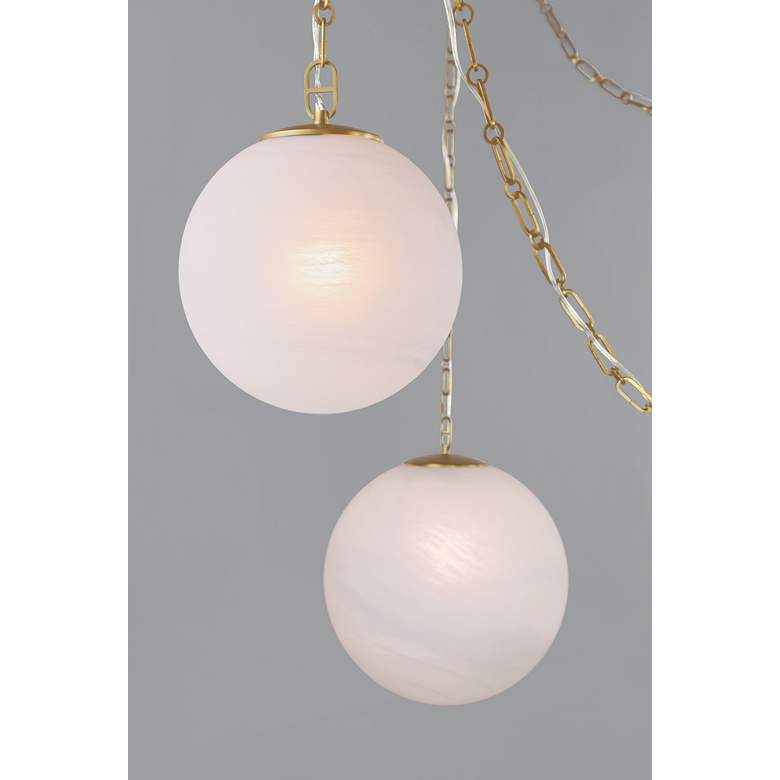 Image 6 Marbelle 80 1/4" Wide Legacy Brass 3-Light Pendant more views