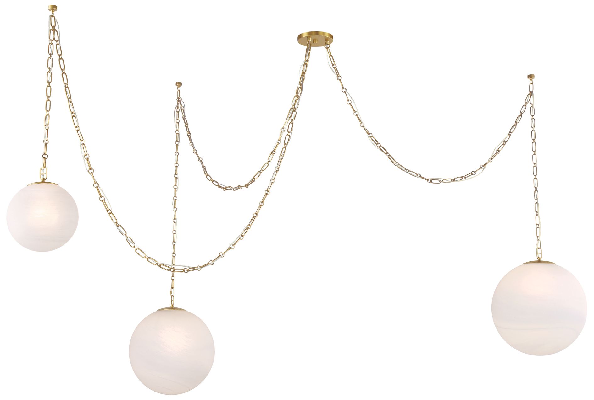 Marbelle 80 1/4" Wide Legacy Brass 3-Light Pendant