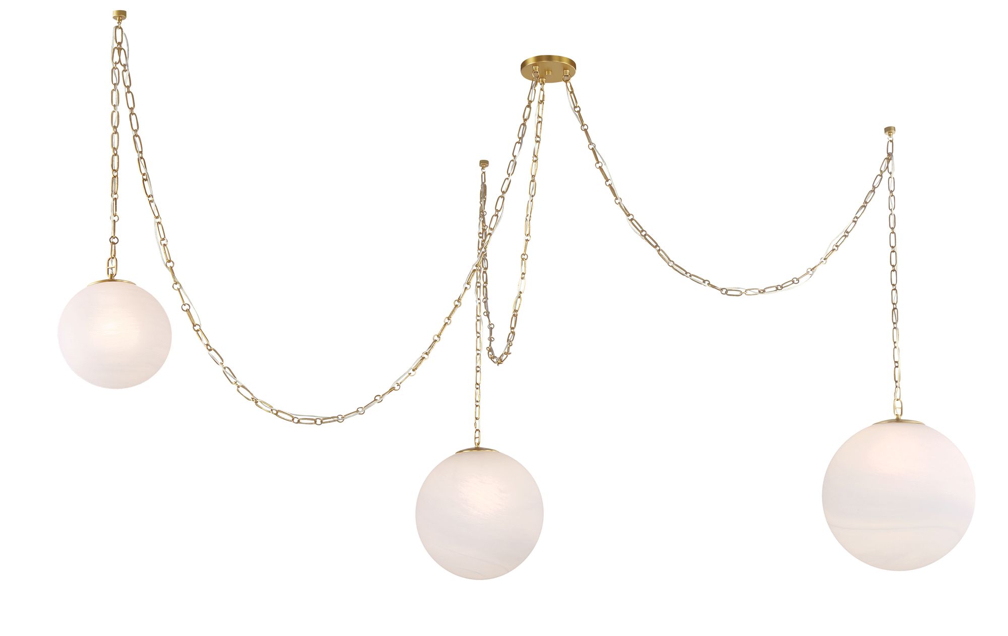 Marbelle 80 1/4" Wide Legacy Brass 3-Light Pendant