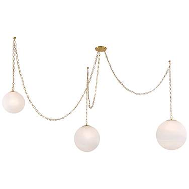 Marbelle 80 1/4" Wide Legacy Brass 3-Light Pendant
