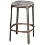 1_Marbelle Alfie Marble 16.8"W Toronto Sand Counter Stool Nickel Frame