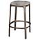 Marbelle Alfie Marble 16.8"W Toronto Sand Counter Stool Nickel Frame