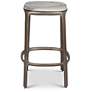2_Marbelle Alfie Marble 16.8"W Toronto Sand Counter Stool Nickel Frame more views