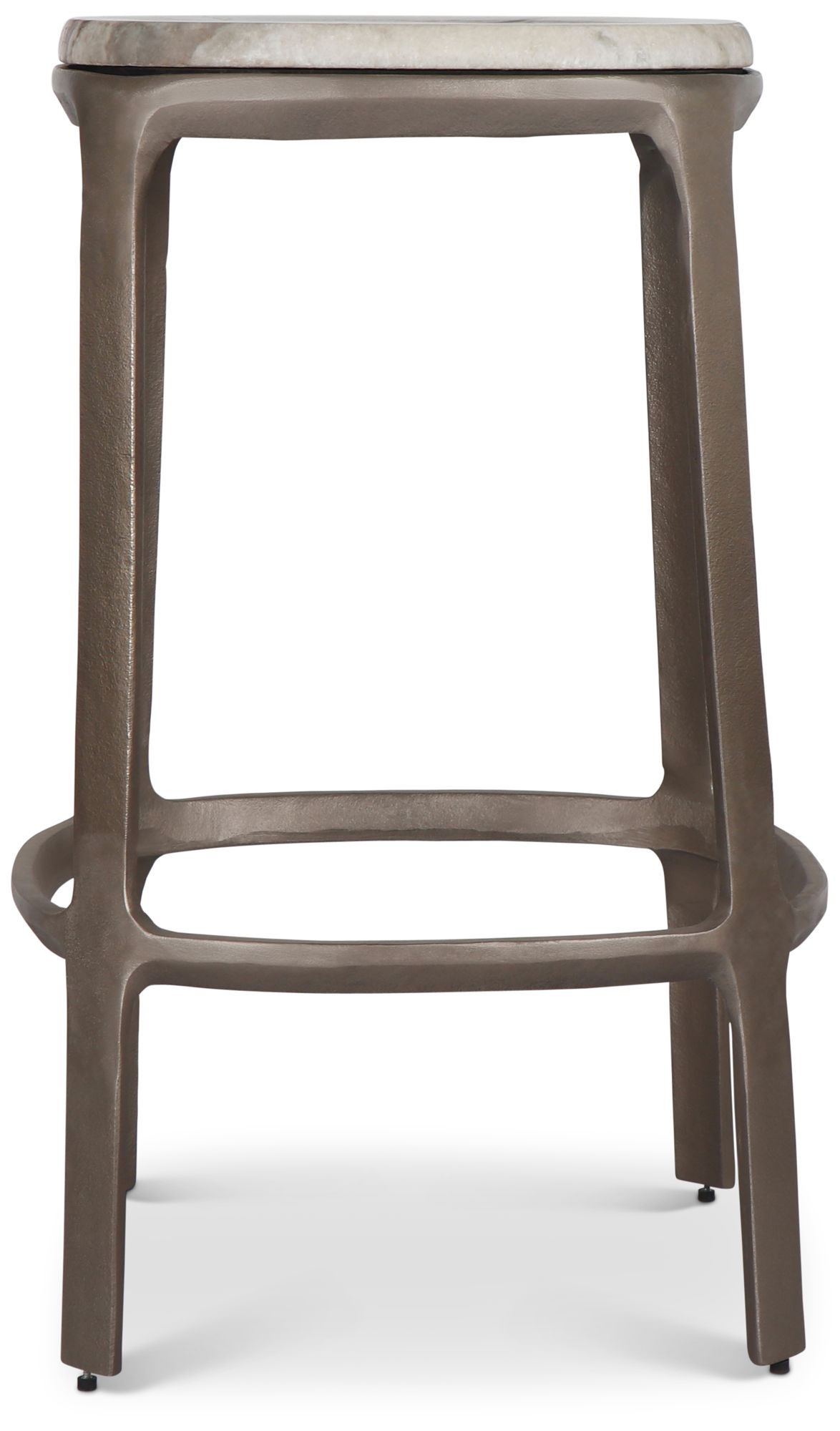 Image 3 Marbelle Alfie Marble 16.8"W Toronto Sand Counter Stool Nickel Frame more views