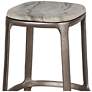 5_Marbelle Alfie Marble 16.8"W Toronto Sand Counter Stool Nickel Frame more views