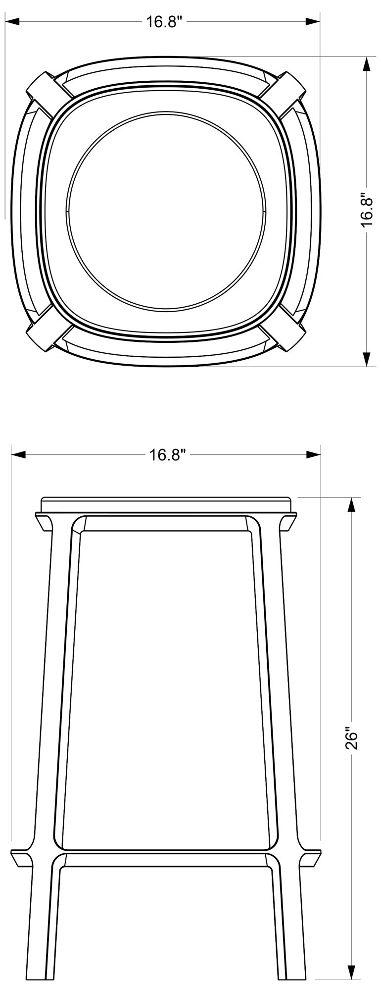 Image 7 Marbelle Alfie Marble 16.8"W Toronto Sand Counter Stool Nickel Frame more views