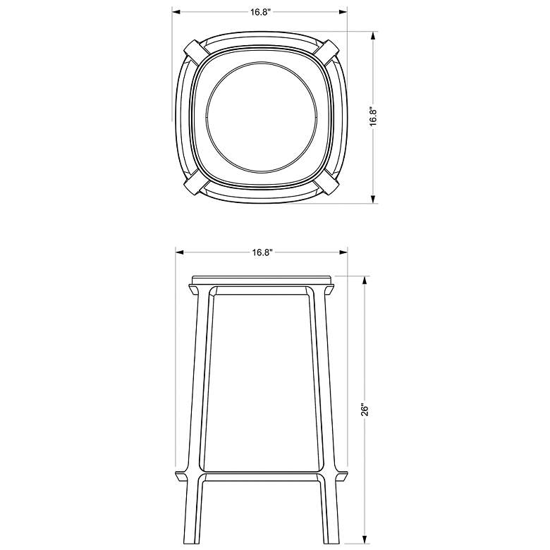 Image 7 Marbelle Alfie Marble 16.8"W Toronto Sand Counter Stool Nickel Frame more views