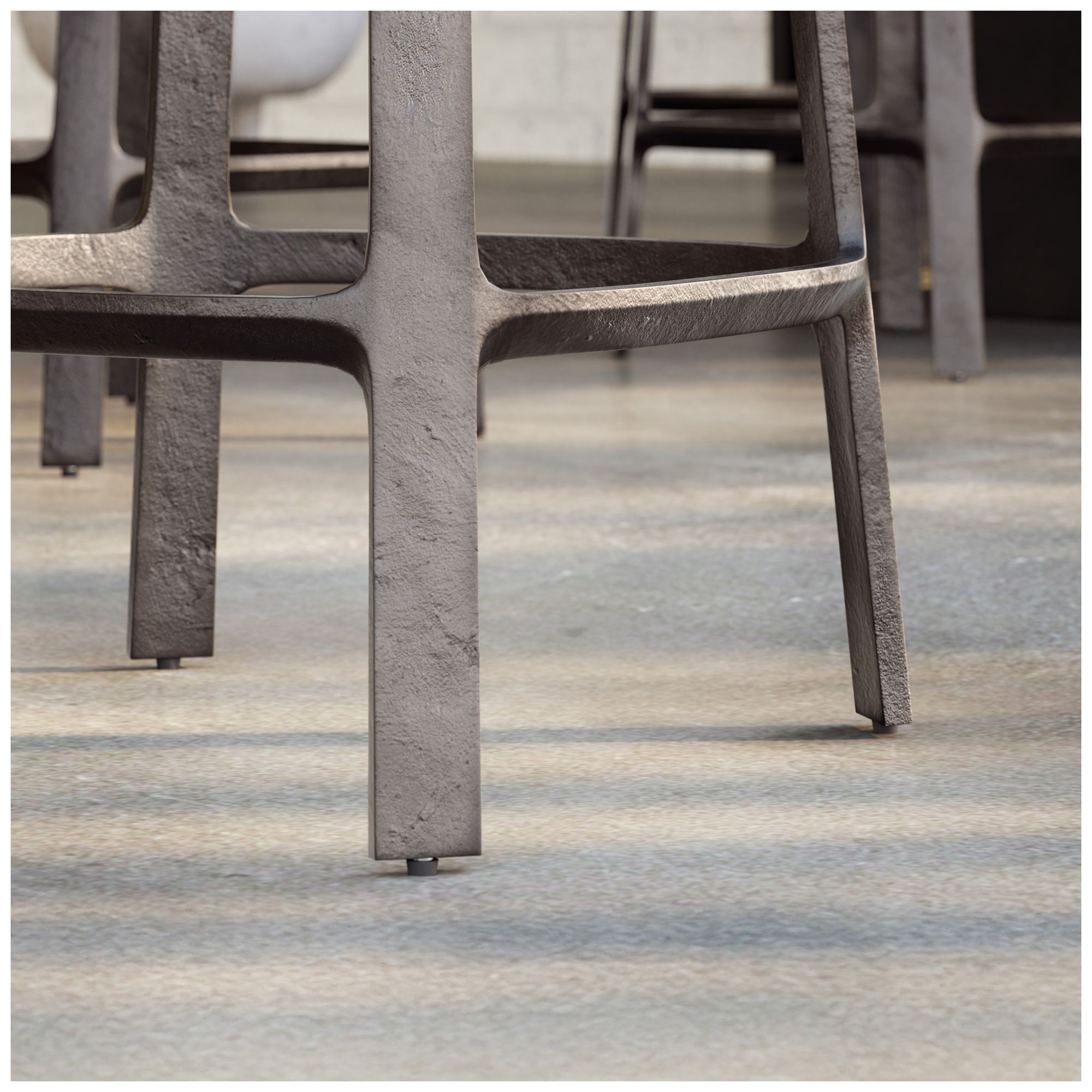 Marbelle Alfie Marble 16.8" Wide Fantasy Black Counter Stool Bronze Frame