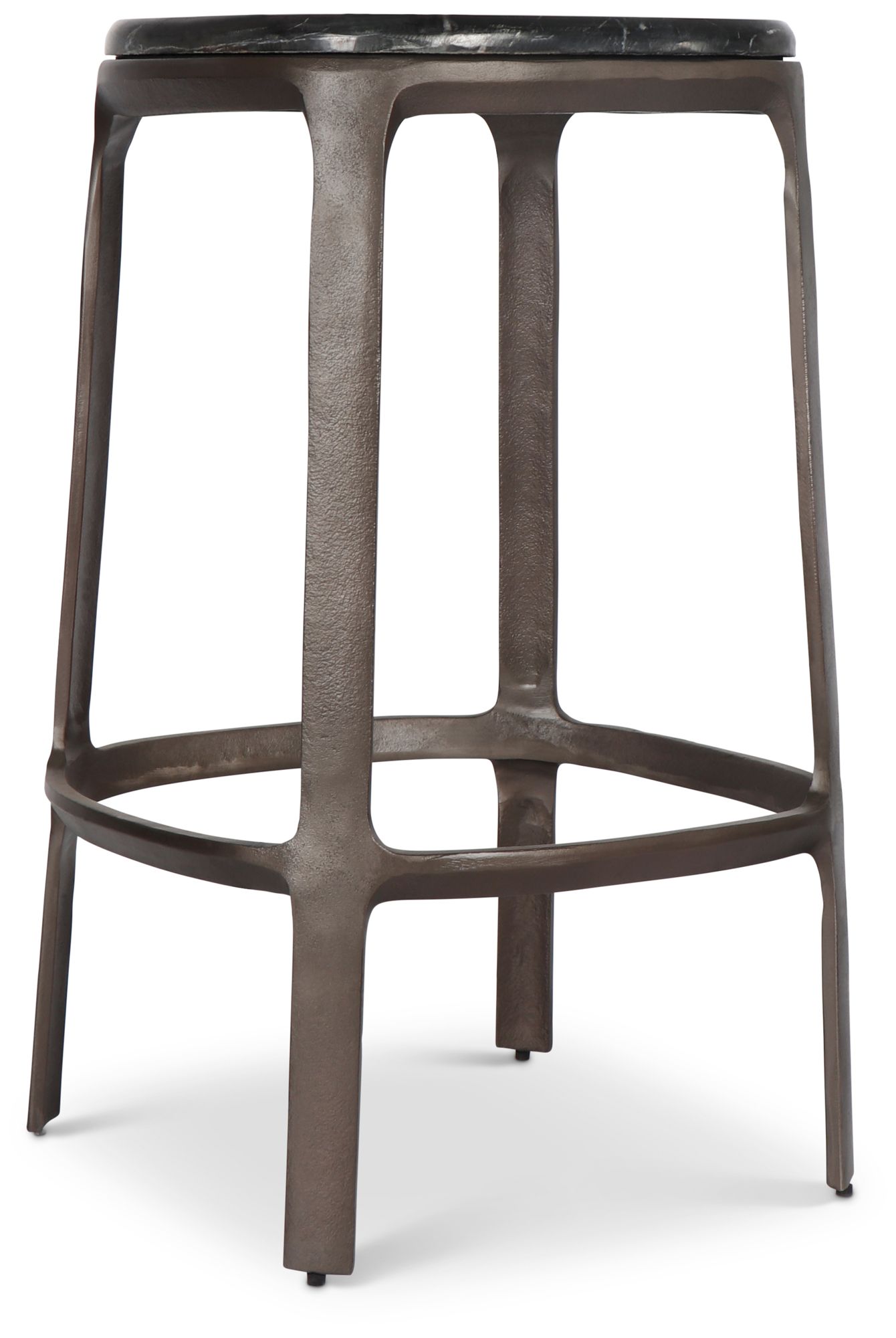 Image 4 Marbelle Alfie Marble 16.8" Wide Fantasy Black Counter Stool Bronze Frame more views