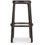 2_Marbelle Alfie Marble 17.8" Wide Fantasy Black Bar Stool Bronze Frame more views