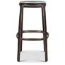 4_Marbelle Alfie Marble 17.8" Wide Fantasy Black Bar Stool Bronze Frame more views