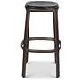 5_Marbelle Alfie Marble 17.8" Wide Fantasy Black Bar Stool Bronze Frame more views