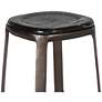 6_Marbelle Alfie Marble 17.8" Wide Fantasy Black Bar Stool Bronze Frame more views