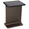 Marbelle I-Beam Marble 15" Wide Fantasy Black End Table Bronze Frame