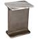 Marbelle I-Beam Marble 15" Wide Toronto Sand End Table Antique Nickel Frame